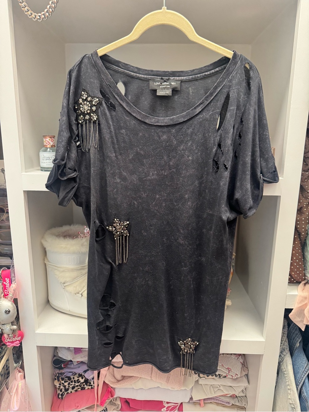 Nasty Gal x Love Courtney Distressed Top